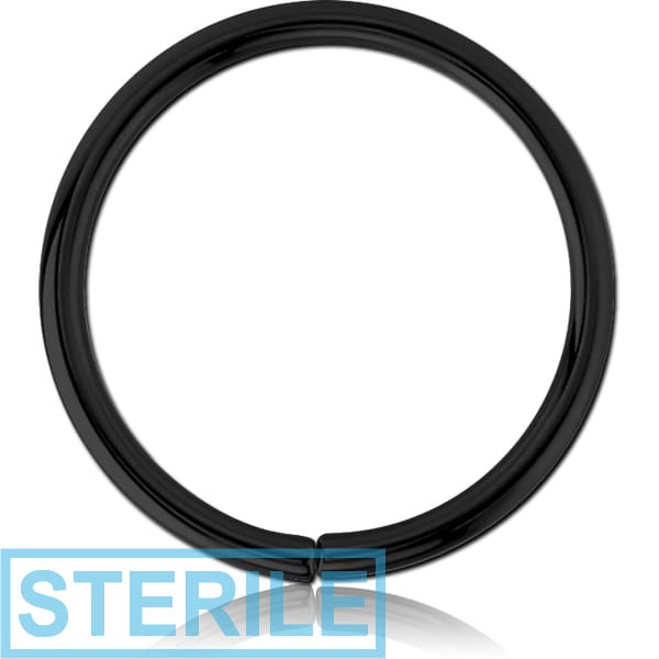 STERILE BLACK PVD COATED TITANIUM SEAMLESS RING