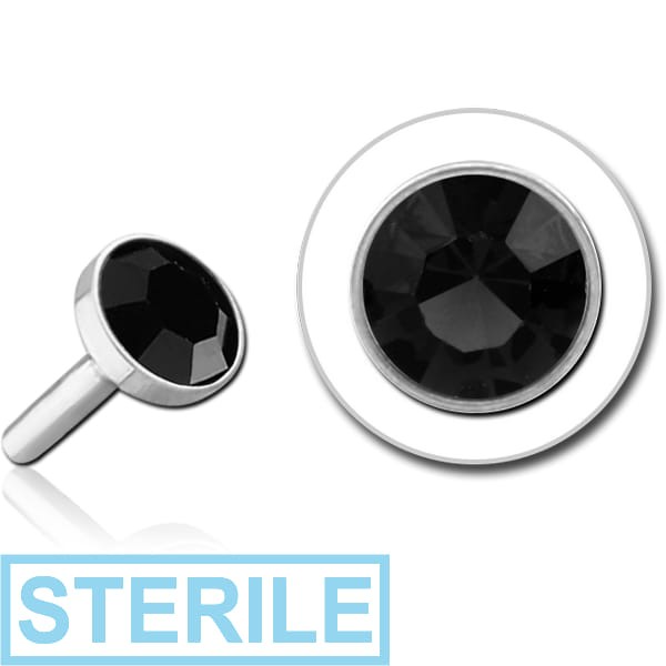 STERILE SURGICAL STEEL VALUE CRYSTAL JEWELLED PUSH FIT DISC FOR BIOFLEX INTERNAL LABRET