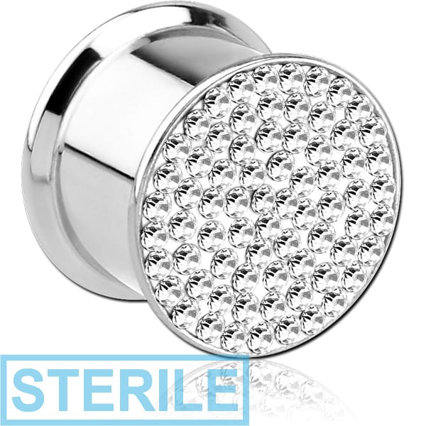 STERILE SURGICAL STEEL VALUE CRYSTALINE JEWELLED BOX PLUG