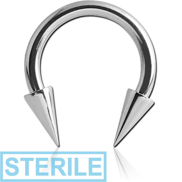 STERILE SURGICAL STEEL CIRCULAR BARBELL WITH CONES