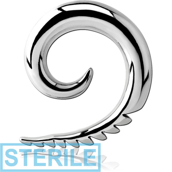 STERILE SURGICAL STEEL EAR SPIRAL - FEATHERED