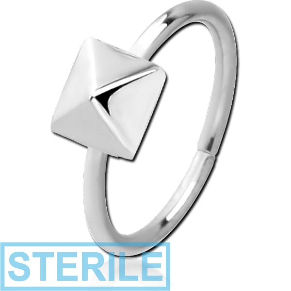 STERILE SURGICAL STEEL SEAMLESS RING - PYRAMID