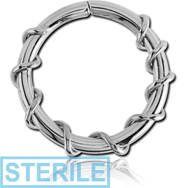 STERILE SURGICAL STEEL SEAMLESS RING - TWIST WIRE