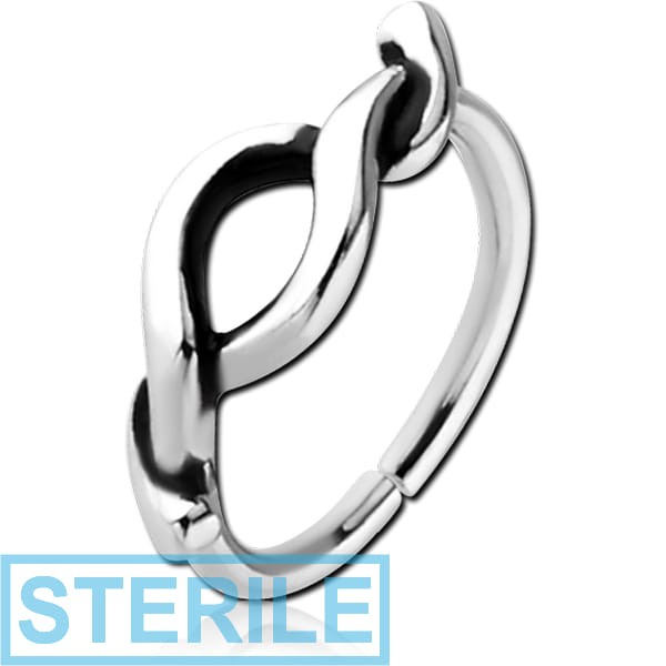 STERILE SURGICAL STEEL SEAMLESS RING - TWIST WRAP
