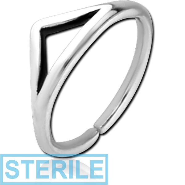 STERILE SURGICAL STEEL SEAMLESS RING - TRIANGLE
