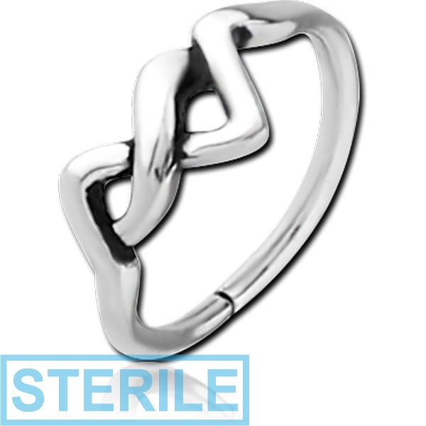 STERILE SURGICAL STEEL SEAMLESS RING - ZIG ZAG