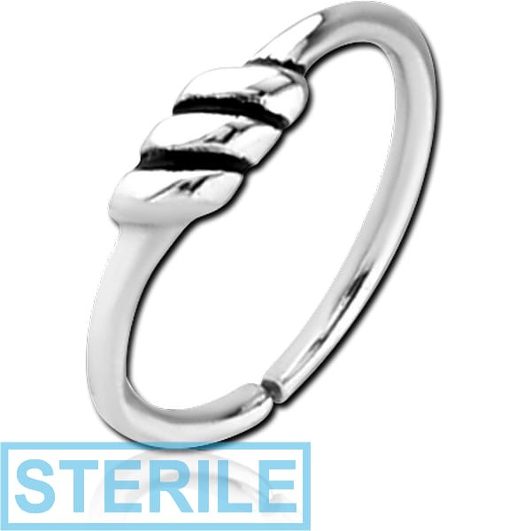 STERILE SURGICAL STEEL SEAMLESS RING - TWIST