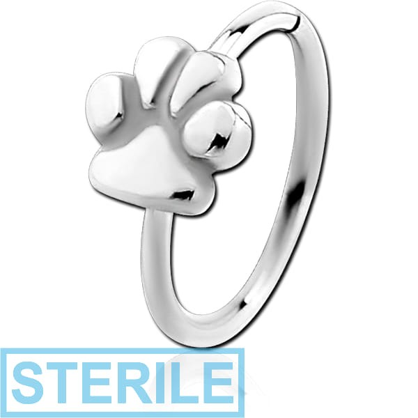 STERILE SURGICAL STEEL SEAMLESS RING - PAW