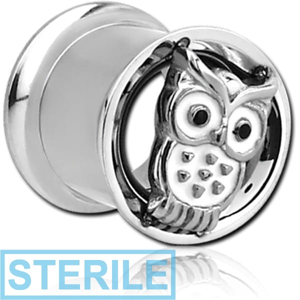 STERILE STAINLESS STEEL DOUBLE FLARED INTERNALLY THREADED TUNNEL - OWL
