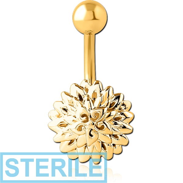 STERILE GOLD PVD COATED BRASS NAVEL BANANA