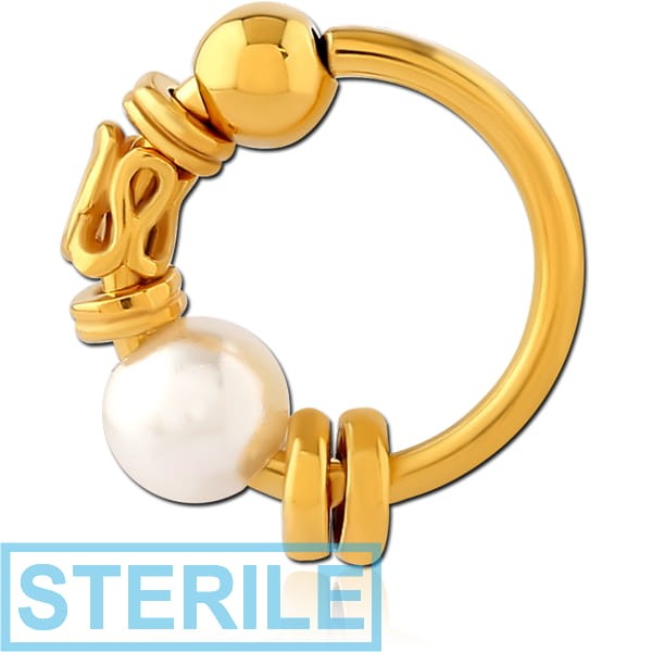 STERILE GOLD PVD COATED SURGICAL STEEL SEAMLESS RING