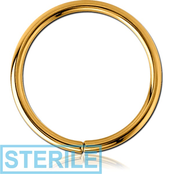 STERILE GOLD PVD COATED SURGICAL STEEL SEAMLESS RING