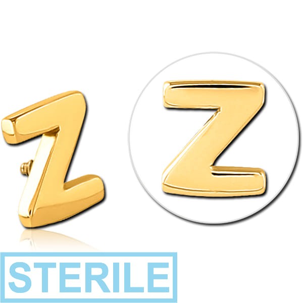 STERILE GOLD PVD COATED SURGICAL STEEL MICRO ATTACHMENT FOR 1.2MM INTERNALLY THREADED PINS - Z