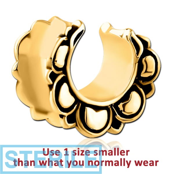 STERILE GOLD PVD COATED SURGICAL STEEL HALF TUNNEL