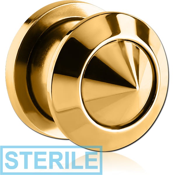STERILE GOLD PVD COATED STAINLESS STEEL THREADED TUNNEL
