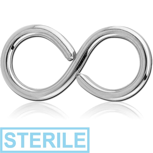 STERILE SURGICAL STEEL OPEN INFINITY SEAMLESS RING