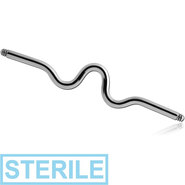 STERILE SURGICAL STEEL INDUSTRIAL WAVE BARBELL PIN