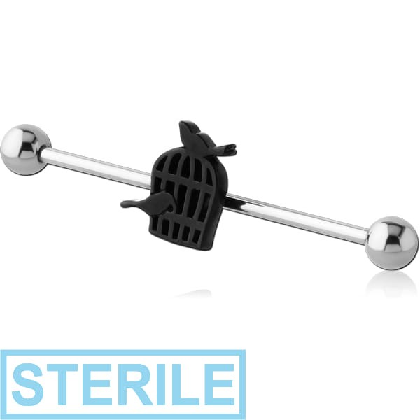 STERILE SURGICAL STEEL BIRDCAGE INDUSTRIAL BARBELL