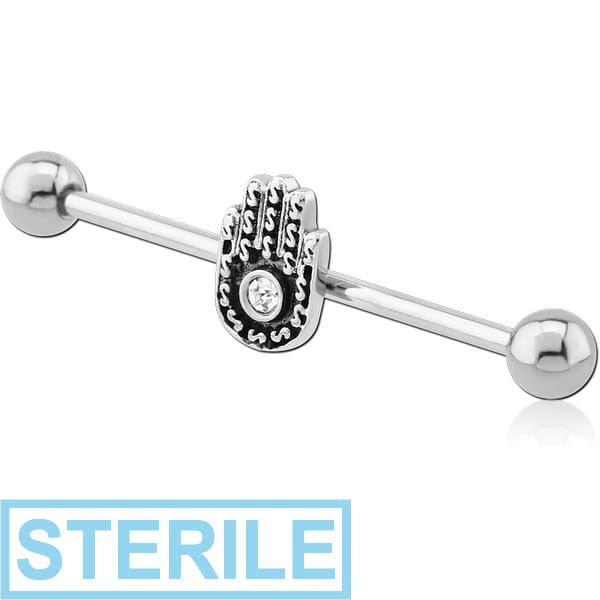 STERILE SURGICAL STEEL INDUSTRIAL BARBELL - HAMSA
