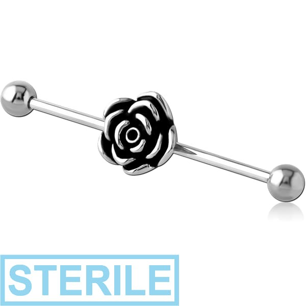STERILE SURGICAL STEEL INDUSTRIAL BARBELL - FLOWER