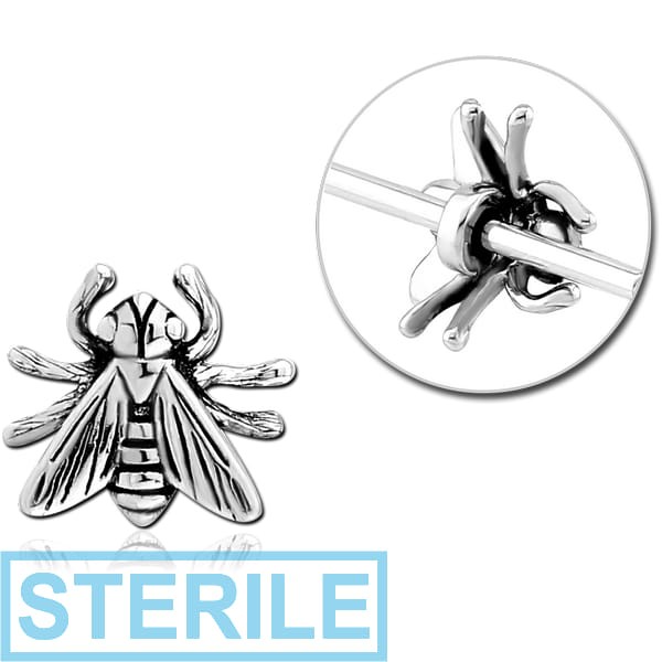 STERILE SURGICAL STEEL ADJUSTABLE SLIDING CHARM FOR INDUSTRIAL BARBELL - FLY