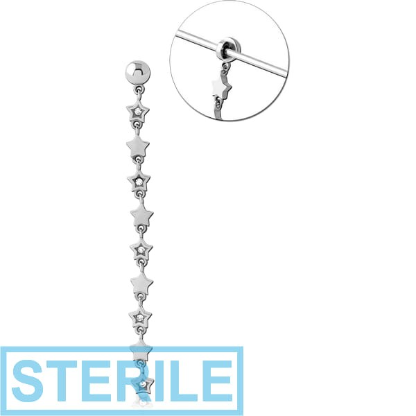 STERILE SURGICAL STEEL ADJUSTABLE SLIDING CHARM FOR INDUSTRIAL BARBELL