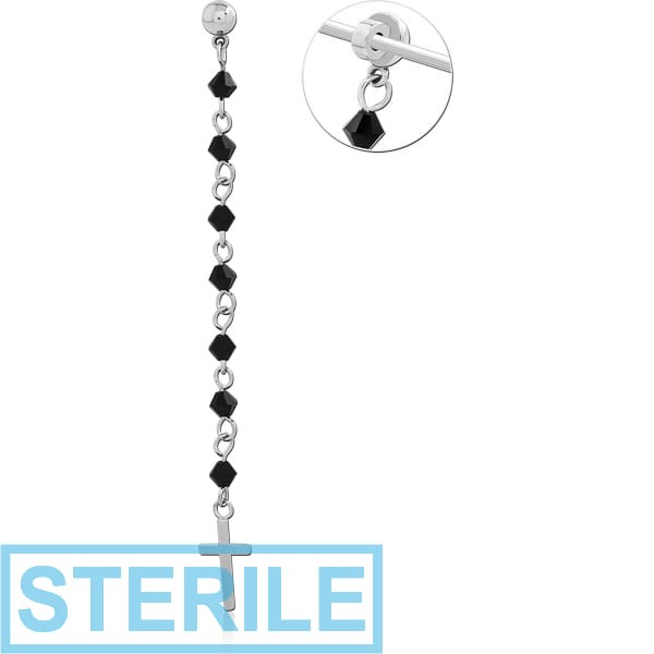 STERILE SURGICAL STEEL ADJUSTABLE SLIDING CHARM FOR INDUSTRIAL BARBELL