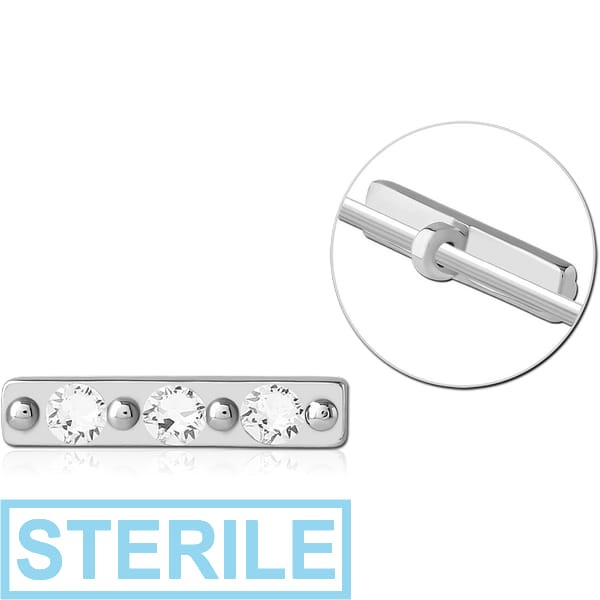 STERILE SURGICAL STEEL ADJUSTABLE SLIDING CHARM FOR INDUSTRIAL BARBELL