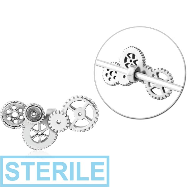 STERILE SURGICAL STEEL ADJUSTABLE SLIDING CHARM FOR INDUSTRIAL BARBELL