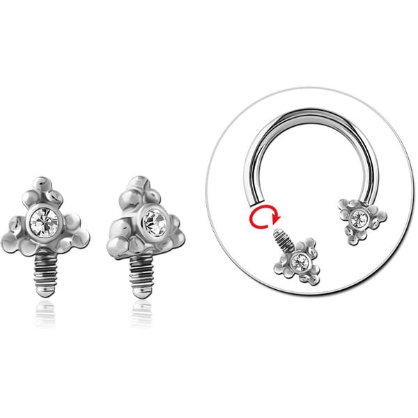 STERILE SURGICAL STEEL ATTACHMENT INTERNALLY THREADED FOR CIRCULAR BARBELL