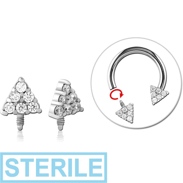 STERILE SURGICAL STEEL ATTACHMENT INTERNALLY THREADED FOR CIRCULAR BARBELL