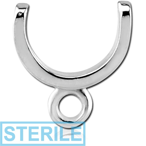 STERILE SURGICAL STEEL INTIMATE SHIELD WITH HOOP