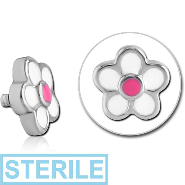 STERILE SURGICAL STEEL ATTACHMENT WITH ENAMEL FOR 1.6MM INTERNALLY THREADED PINS - FLOWER