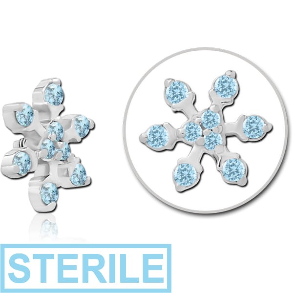 STERILE SURGICAL STEEL JEWELLED ATTACHMENT FOR 1.6MM INTERNALLY THREADED PINS