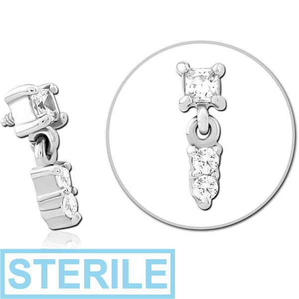 STERILE SURGICAL STEEL JEWELLED ATTACHMENT FOR 1.6MM INTERNALLY THREADED PINS
