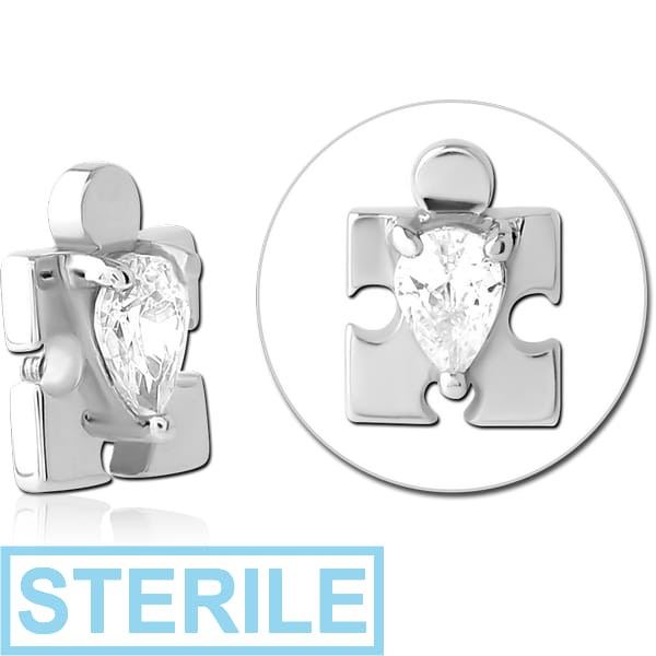 STERILE SURGICAL STEEL JEWELLED ATTACHMENT FOR 1.6MM INTERNALLY THREADED PINS