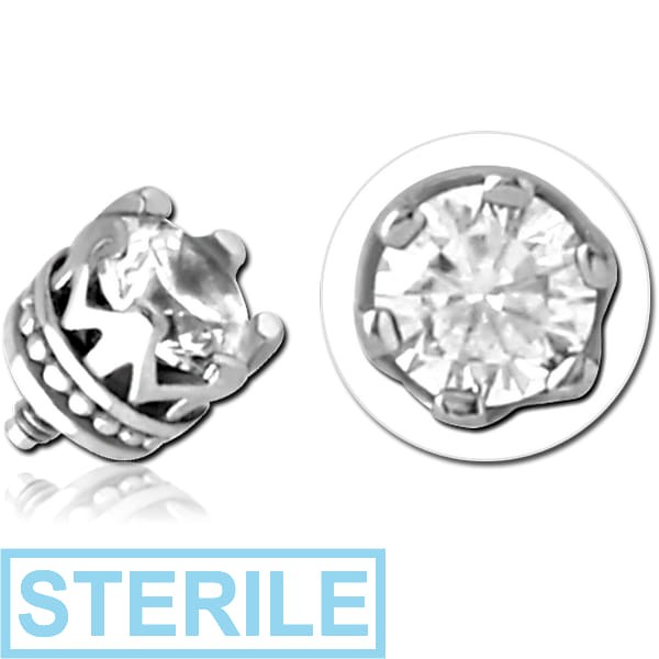 STERILE SURGICAL STEEL JEWELLED ATTACHMENT FOR 1.6MM INTERNALLY THREADED PINS