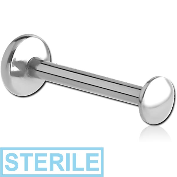 STERILE SURGICAL STEEL INTERNALLY THREADED MICRO LABRET WITH DISC