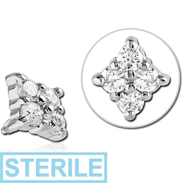 STERILE SURGICAL STEEL JEWELLED MICRO ATTACHMENT FOR 1.2MM INTERNALLY THREADED PINS