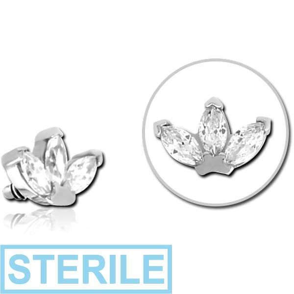 STERILE SURGICAL STEEL JEWELLED MICRO ATTACHMENT FOR 1.2MM INTERNALLY THREADED PINS