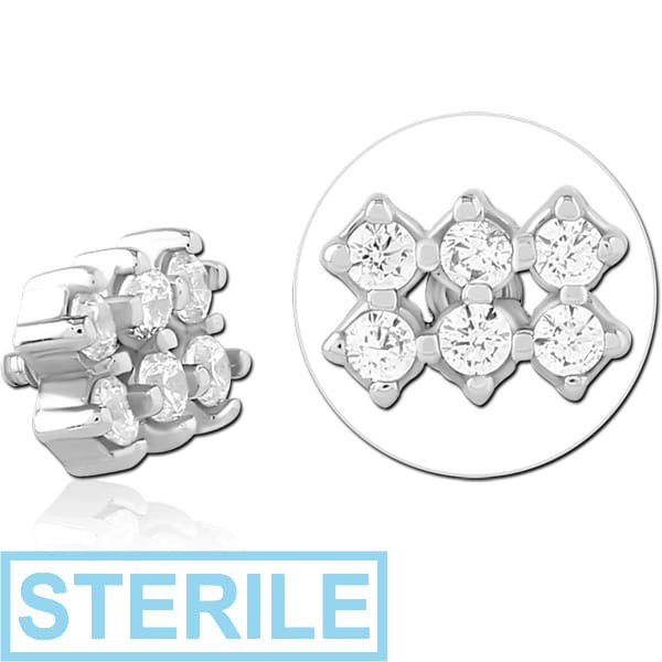 STERILE SURGICAL STEEL JEWELLED MICRO ATTACHMENT FOR 1.2MM INTERNALLY THREADED PINS
