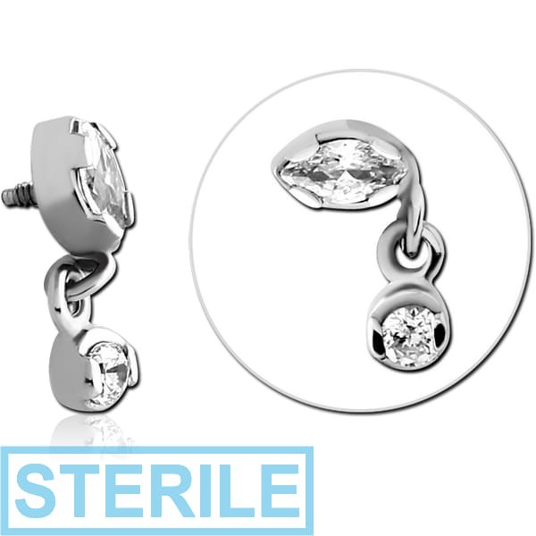 STERILE SURGICAL STEEL JEWELLED MICRO ATTACHMENT FOR 1.2MM INTERNALLY THREADED PINS