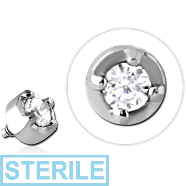 STERILE SURGICAL STEEL JEWELLED MICRO ATTACHMENT FOR 1.2MM INTERNALLY THREADED PINS - ROUND
