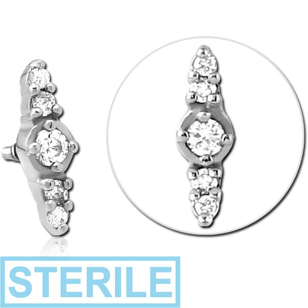 STERILE SURGICAL STEEL JEWELLED MICRO ATTACHMENT FOR 1.2MM INTERNALLY THREADED PINS - TRIPLE