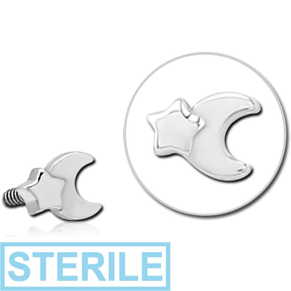 STERILE SURGICAL STEEL MICRO ATTACHMENT FOR 1.2MM INTERNALLY THREADED PINS - CRESCENT AND STAR