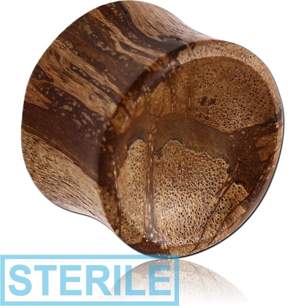 STERILE ORGANIC WOODEN PLUG ANTIQUE CONCAVE DOUBLE FLARED