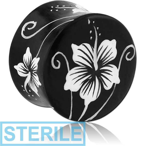 STERILE HAND PAINTED WOOD FLARED PLUG