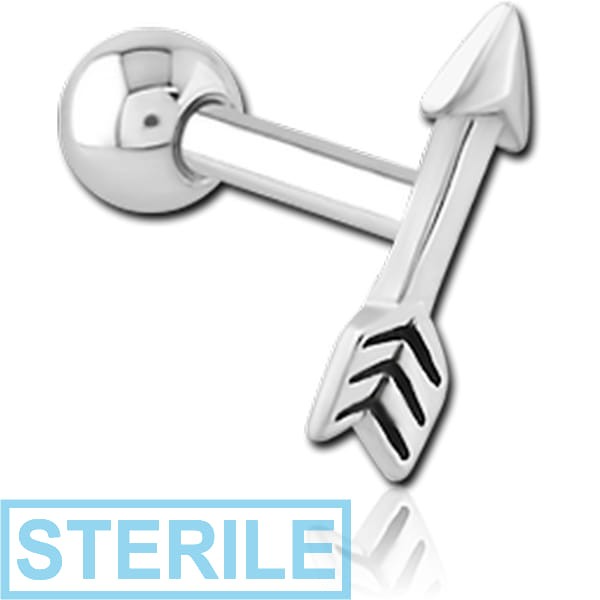 STERILE SURGICAL STEEL TRAGUS MICRO BARBELL - ARROW