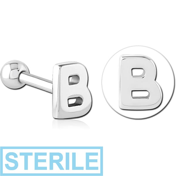 STERILE SURGICAL STEEL TRAGUS MICRO BARBELL - B