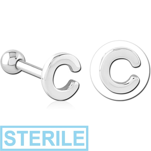 STERILE SURGICAL STEEL TRAGUS MICRO BARBELL - C